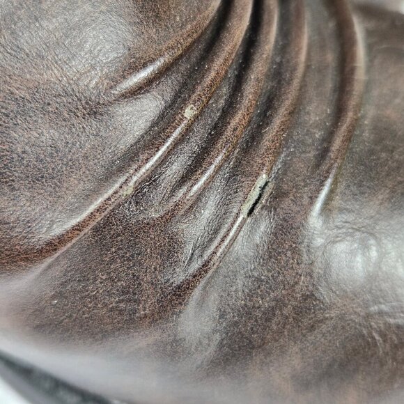 Dr Scholl's Size 8.5 Jolt Brown Faux Leather Booties Side Zipper Chunky Heel - Picture 12 of 16